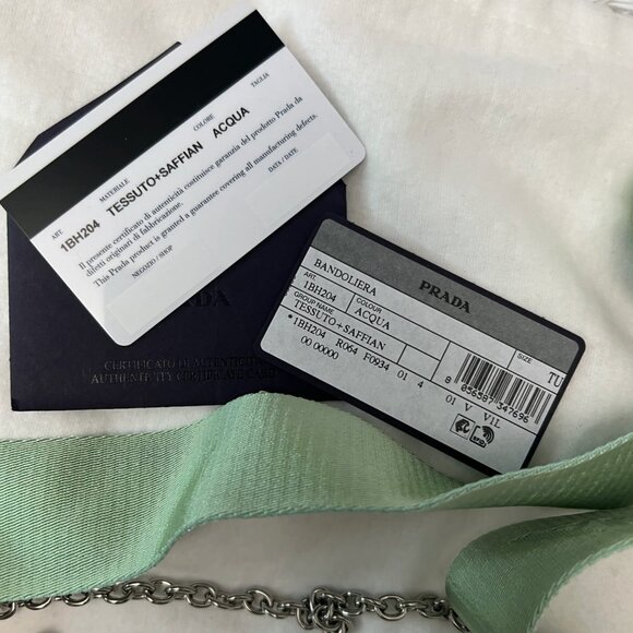 PRADA Saffiano Lux Re-Edition 2005 Shoulder Bag in Acqua - Picture 7 of 12